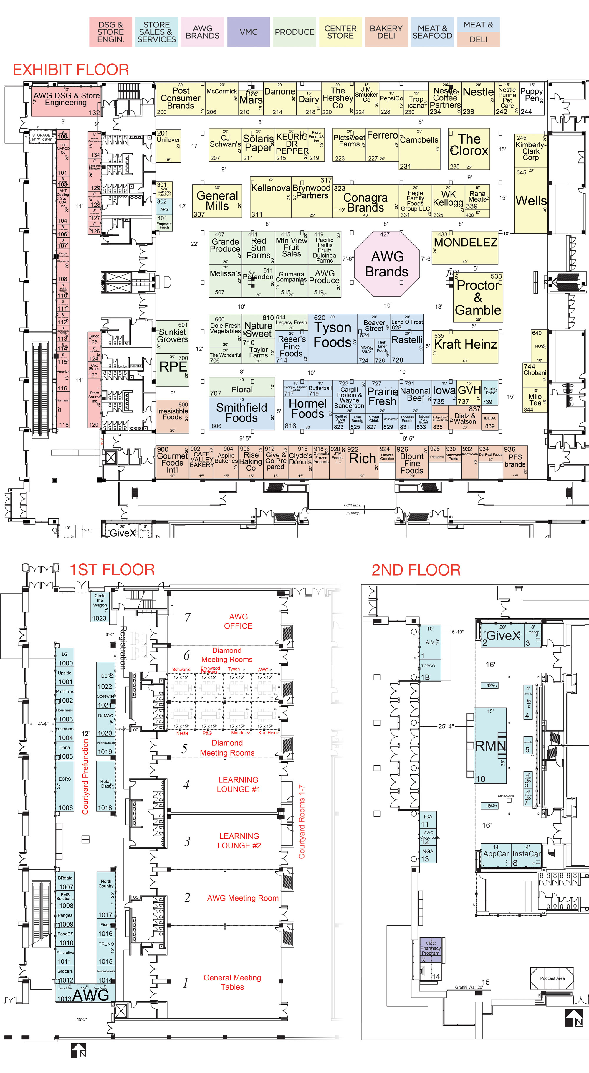 Tradeshow floor map