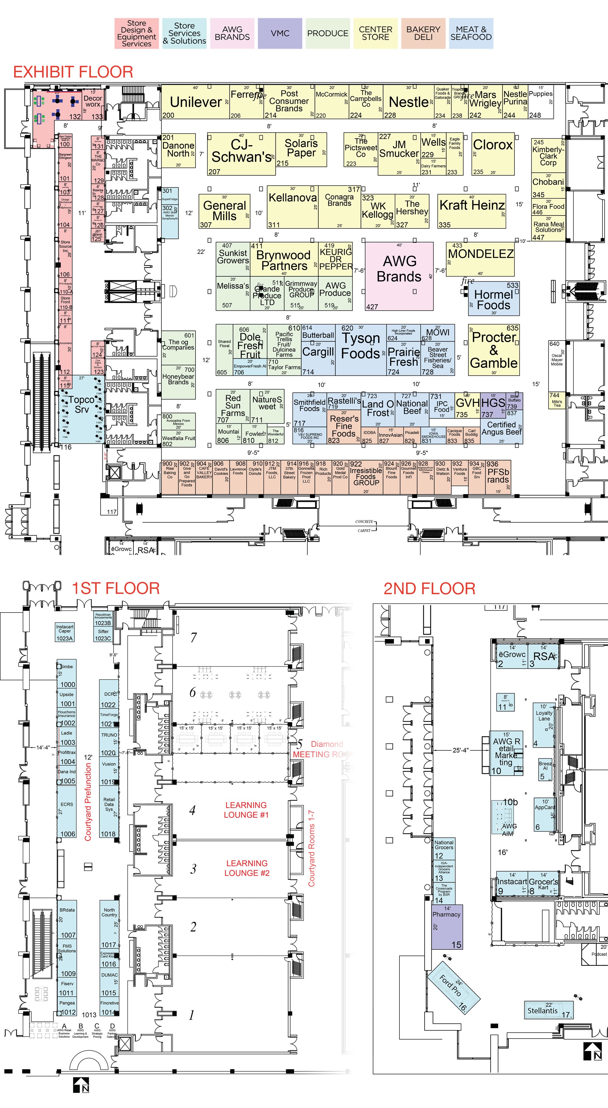 Tradeshow floor map